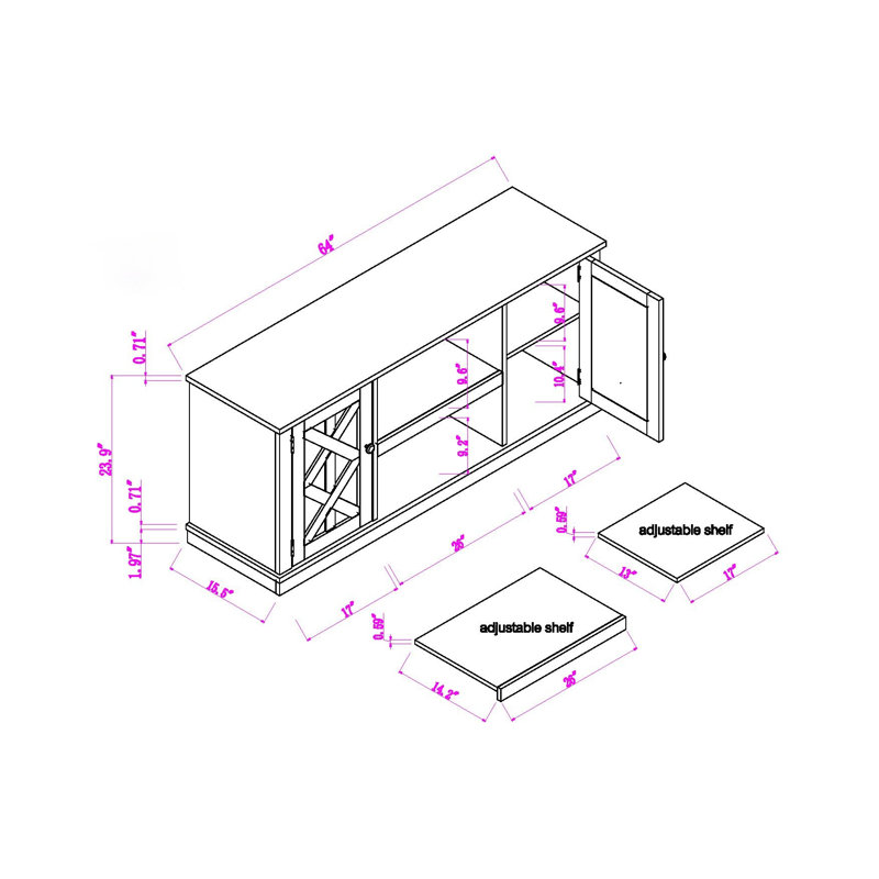 Sand & Stable Beatrix 64'' Media Console & Reviews | Wayfair